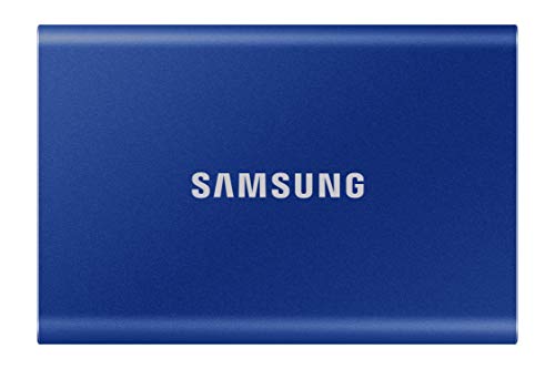 SAMSUNG - SSD portátil T7 de 1 TB – hasta 1050 MB/s – Unidad Externa de Estado sólido USB 3.2, Azul (MU-PC1T0H/AM)