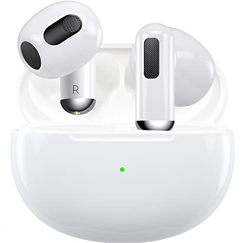 Audifonos Inalambricos Bluetooth 5.2, Audifonos Bluetooth（Reducción de ruido ENC ，Calidad de sonido HIFI，IPX6 ，Batería con duración de hasta 6 Horas）para iPhone, PC, iPad, Android（con cable de carga）