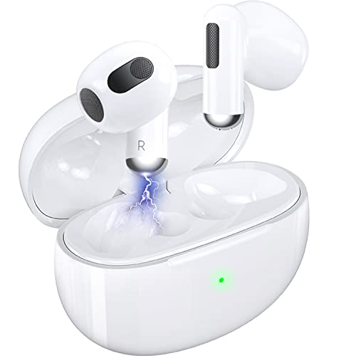 Audifonos Inalambricos Bluetooth 5.2, Audifonos Bluetooth（Reducción de ruido ENC ，Calidad de sonido HIFI，IPX6 ，Batería con duración de hasta 6 Horas）para iPhone, PC, iPad, Android（con cable de carga）
