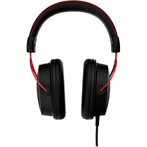 HyperX Cloud Alpha - Auriculares de diadema para videojuegos - Controladores de cámara dual - Confort galardonado - Marco de aluminio duradero Micrófono desmontable , Cloud Alpha (Reacondicionado)