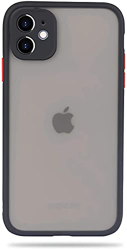 CELULARTE Funda Compatible iPhone 11 6.1" Uso Rudo Mate Protector Camara (Negro, iPhone 11)