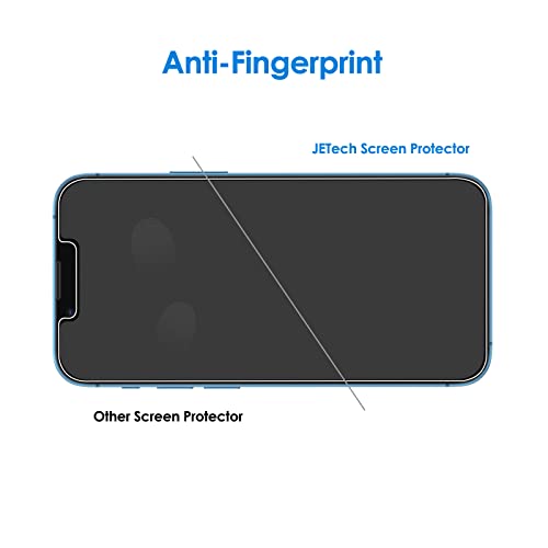JETech Protector Pantalla para iPhone 13 6,1 Pulgadas, con Protector Lente de Cámara (No para iPhone 13 Pro), Herramienta de Fácil Instalación, Mica de Cristal Vidrio Templado, 2 Paquetes Cada Uno