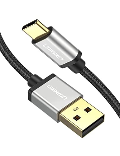 UGREEN Cable USB C 3.1, 2M Cable Tipo C a USB A 2.0 Carga Rapida, Nylon Trenzado Compatible con Dispositivos Cable C como Galaxy S22/S21/S20, MacBook, GoPro Hero, Xiaomi, Switch, One plus, Huawei, LG