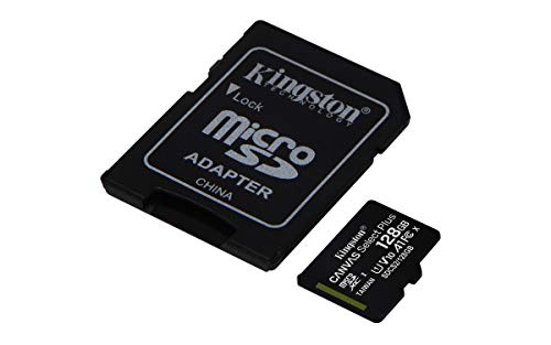 Kingston MicroSDXC Select Plus 128GB (Con Adaptador a SD) Clase 10, UHS-I, U1, V10 Lectura: 100MB/s (SDCS2/128GB)