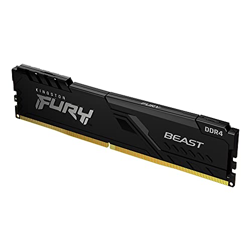 Kingston Fury Beast Black 16GB 3200Mhz DDR4 CL16 UDIMM Memoria Gamer Para PC Color Negro (KF432C16BB/16)