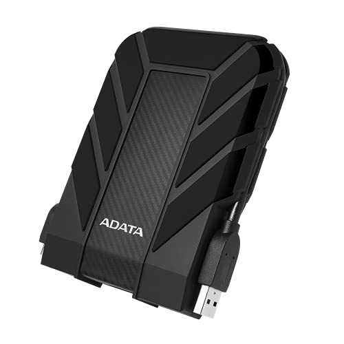ADATA Disco Duro Externo HDD HD710P, 2 TB,Resistente a golpes,agua y polvo, certificación grado militar, Color Negro