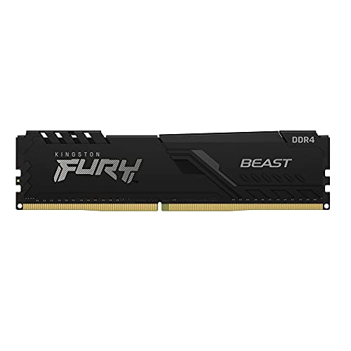 Kingston Fury Beast Black 16GB 3200Mhz DDR4 CL16 UDIMM Memoria Gamer Para PC Color Negro (KF432C16BB/16)