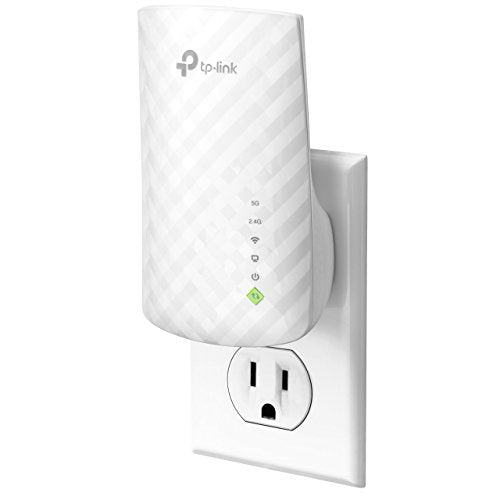 TP-Link RE200 Extensor de Rango de Repetidor WiFi de Banda Dual Universal, 3 Antenas, Puerto Fast Ethernet, AC750, Modo AP Compatible
