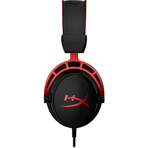 HyperX Cloud Alpha - Auriculares de diadema para videojuegos - Controladores de cámara dual - Confort galardonado - Marco de aluminio duradero Micrófono desmontable , Cloud Alpha (Reacondicionado)
