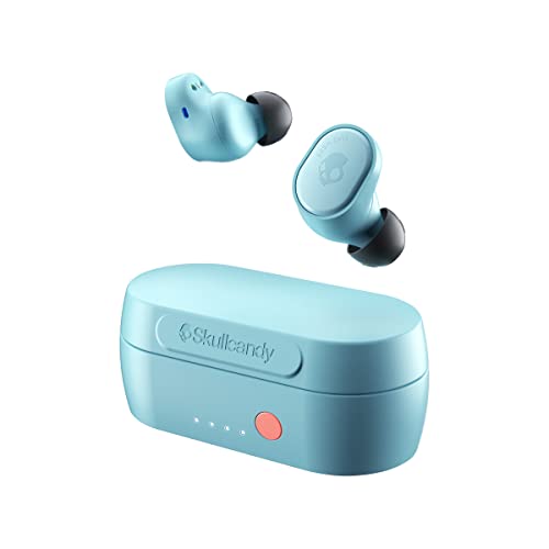 Skullcandy Sesh Evo True Wireless In-Ear Auriculares Bluetooth Compatible con iPhone y Android / Estuche de carga y micrófono / Ideal para gimnasio, deportes y juegos IP55 Resistente al agua - Azul