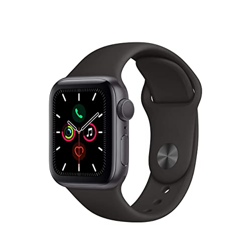 Apple Watch Series (GPS, 44 mm) Caja de Aluminio Gris Espacial con Correa Deportiva Negra (Reacondicionado)