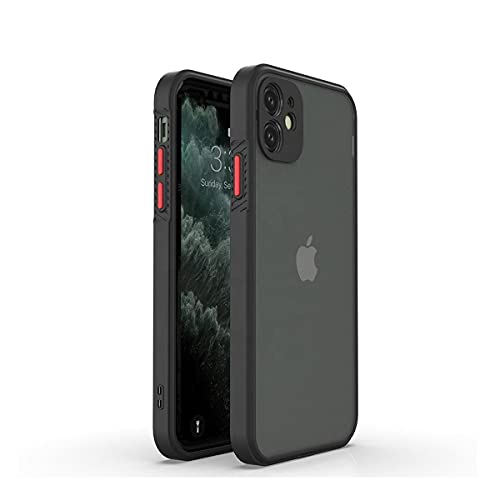 CELULARTE Funda Compatible iPhone 11 6.1" Uso Rudo Mate Protector Camara (Negro, iPhone 11)
