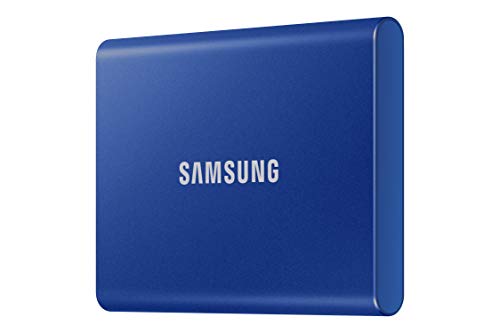 SAMSUNG - SSD portátil T7 de 1 TB – hasta 1050 MB/s – Unidad Externa de Estado sólido USB 3.2, Azul (MU-PC1T0H/AM)