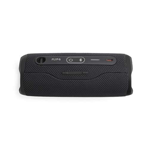 Altavoz Bluetooth JBL Flip 6, IP67 Impermeable, 12h Autonomía, Con Funda Protectora, Color Negro