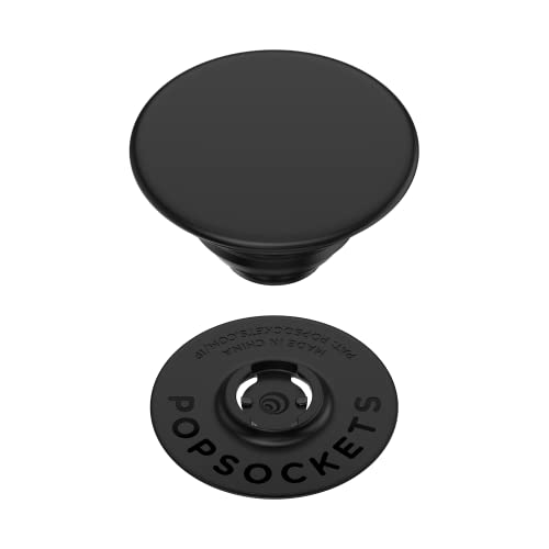PopSockets: PopGrip con Parte Superior Intercambiable para teléfonos y tabletas, Color Negro