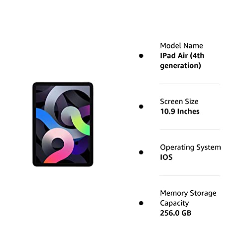 Apple iPad Air (10 Pulgadas, Wi-Fi, 256 GB) - Gris Espacial (último Modelo, 4da generación) (Reacondicionado)