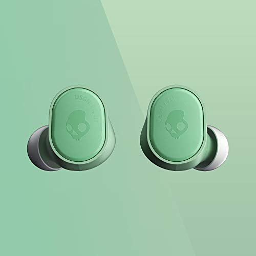 Skullcandy Sesh Evo True Wireless In-Ear Auriculares Bluetooth Compatible con iPhone y Android / Estuche de carga y micrófono / Ideal para gimnasio, deportes y juegos IP55 Resistente al agua - Verde