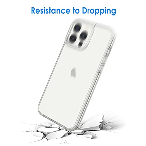 JETech Funda para iPhone 13 Pro MAX 6,7 Pulgadas, Anti-Amarillo Carcasa de Parachoques Prueba Golpes, Respaldo Transparente Antiarañazos (HD Clara)