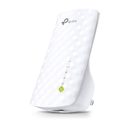 TP-Link RE200 Extensor de Rango de Repetidor WiFi de Banda Dual Universal, 3 Antenas, Puerto Fast Ethernet, AC750, Modo AP Compatible