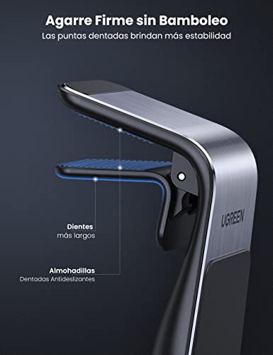 UGREEN Soporte Celular Auto Magnético, Mini Porta Celular para Auto Iman para Ventilación, Base Celular Auto Compatible con Celulares 4.7''-7.2'' como iPhone 14 13 12 Pro Max X, Galaxy S23 Ultra, S23, S22 Ultra, Redmi