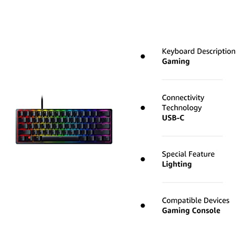 Razer Huntsman Mini 60% Teclado Gaming Teclado Negro clásico (Reacondicionado)