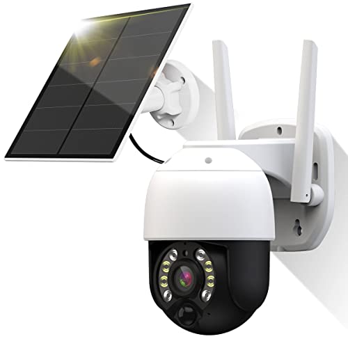 COOLOUS Cámara de seguridad interior de doble lente de 2 MP x 2, cámara  inalámbrica de 2.4 GHz, cámara de seguridad WiFi PTZ de 360° para monitor  de
