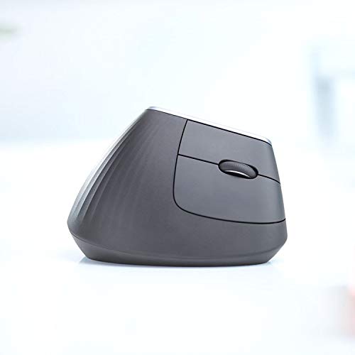 Logitech MX Vertical Mouse Inalámbrico Ergonómico, Multi-Ordenador, 2,4 GHz/Bluetooth con Receptor Unifying USB, Seguimiento Óptico 4000 DPI, 4 Botones, Carga Rápida, Portátil/PC/Mac/iPad OS - Negro