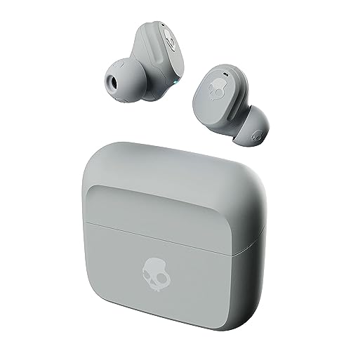 SKULLCANDY Mod Auriculares intrauditivos inalámbricos Bluetooth/compatibilidad iPhone y Android / 34 Horas de Audio/Ideal para Gimnasio y música/clasificación IP55 / micrófono Integrado - Gris