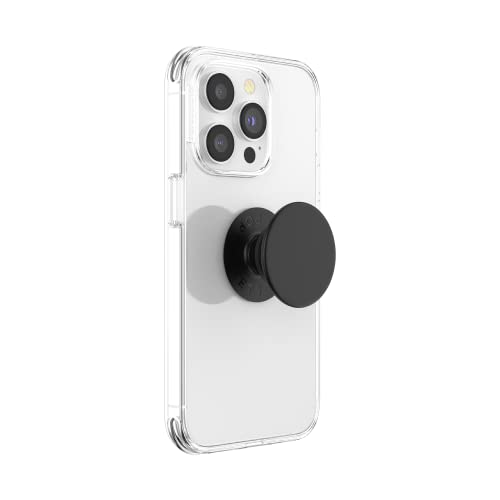 PopSockets: PopGrip con Parte Superior Intercambiable para teléfonos y tabletas, Color Negro