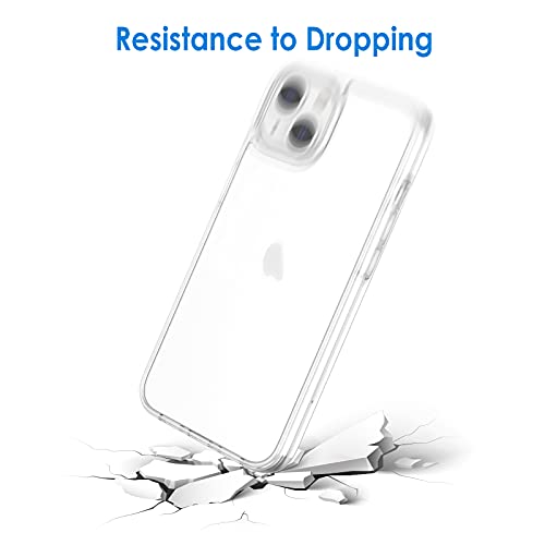 JETech Funda para iPhone 13 6,1 Pulgadas, Anti-Amarillo Carcasa de Parachoques Prueba Golpes, Respaldo Transparente Antiarañazos (HD Clara)