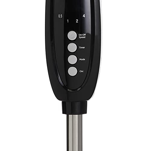 Amazon Basics - Ventilador oscilante de doble hoja con control remoto, 16 pulgadas, color negro