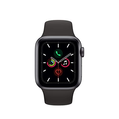 Apple Watch Series 5 (GPS, 44 mm) - Caja de Aluminio Gris Espacial con Correa Deportiva Negra (Reacondicionado)