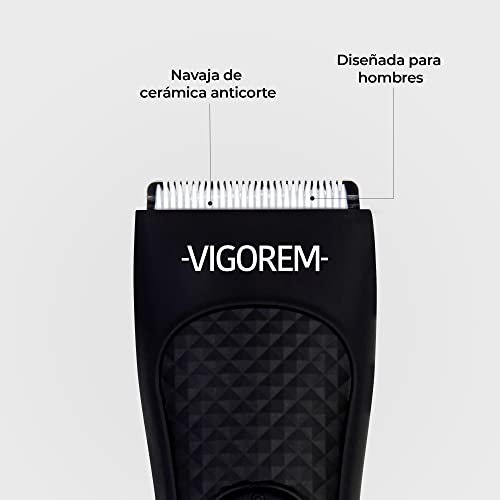 VIGOREM Light Rasuradora para hombre | corporal y zonas íntimas | Impermeable grado IPX-6 | cuchillas de cerámica anticorte | diseño compacto ideal para viajar y llevar a todos lados