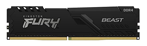 Kingston Fury Beast Black 16GB 3200Mhz DDR4 CL16 UDIMM Memoria Gamer Para PC Color Negro (KF432C16BB/16)