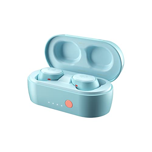 Skullcandy Sesh Evo True Wireless In-Ear Auriculares Bluetooth Compatible con iPhone y Android / Estuche de carga y micrófono / Ideal para gimnasio, deportes y juegos IP55 Resistente al agua - Azul