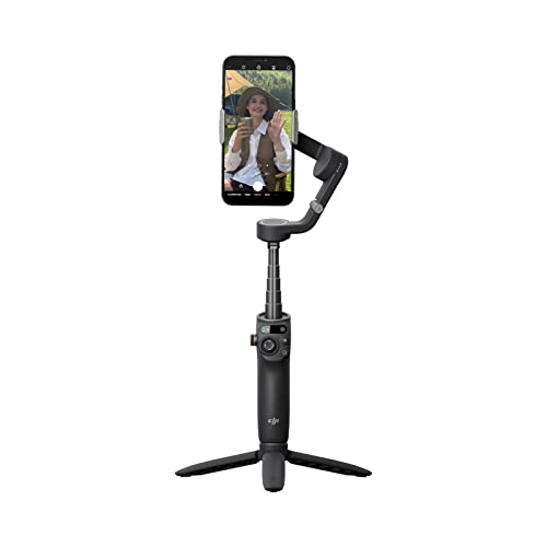 DJI Estabilizador para Smartphones OSMO Mobile 6, estabilizador en Tres Ejes, Brazo Extensible Integrado, portátil y Plegable, estabilizador para videoblogs, vídeos de Youtube y TikTok, OF200