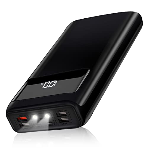 Power Bank 50000mAh 22.5W Cargador portátil de carga rápida USB-C de carga  rápida con 3 salidas y 2 entradas pantalla LED, gran capacidad, batería