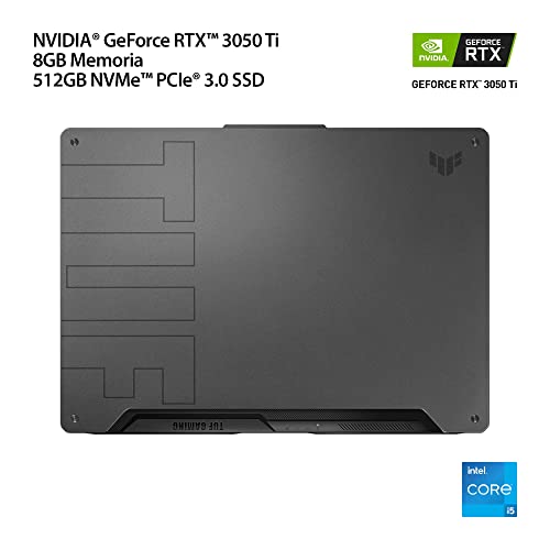 Asus Laptop Gamer TUF F15 / FX506HEB-HN145W / GeForce RTX 3050 Ti / Intel Core i5 11th Gen / 15.6 Pulg. / 512gb SSD / 8gb RAM / Gris (Reacondicionado)