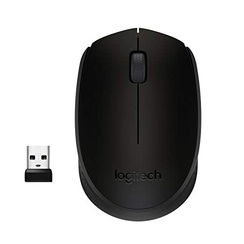 Logitech M170 Mouse Inalámbrico, con tecnología 2,4 GHZ, batería de hasta 12 Meses con modo ahorro, Receptor USB, Cursor y Desplazamiento Preciso, Compatible con Windows, Mac y Chrome - Negro