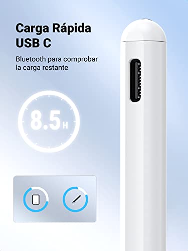 UGREEN Pencil iPad, Pluma Lápiz para iPad con Enlace Magnética, Stylus Universal 1ª y 2ª Generación, Sensible a la Inclinación, Compatible con iPad 2018-2022, como iPad Pro, iPad, iPad Air, iPad Mini