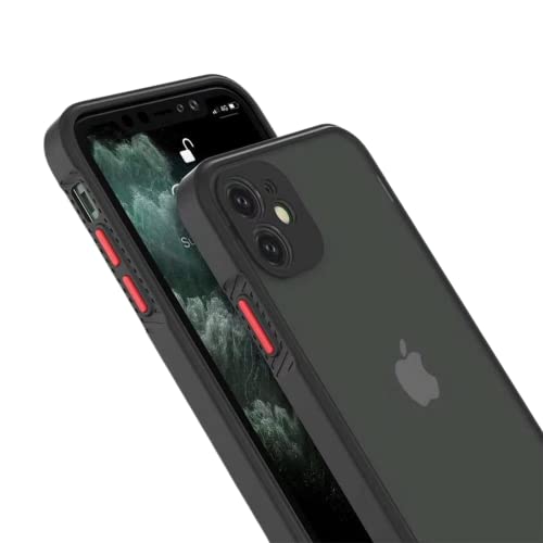 CELULARTE Funda Compatible iPhone 11 6.1" Uso Rudo Mate Protector Camara (Negro, iPhone 11)