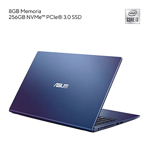 Asus Laptop 15.6" FHD, Core i3, 8GB en RAM, 256 SSD, Windows 11. Blue (Reacondicionado)