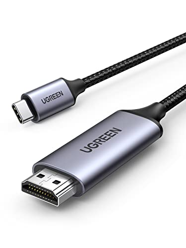 UGREEN Cable USB C 3.1 a HDMI 4K, Cable Thunderbolt 3, Adaptador Tipo C a HDMI, Compatible con iMac, MacBook, Galaxy S21/S23 Ultra/S23+/S23 Note 9/8 S8, Huawei P40/P30 Pro Mate 20/Mate 10 PS5 2M
