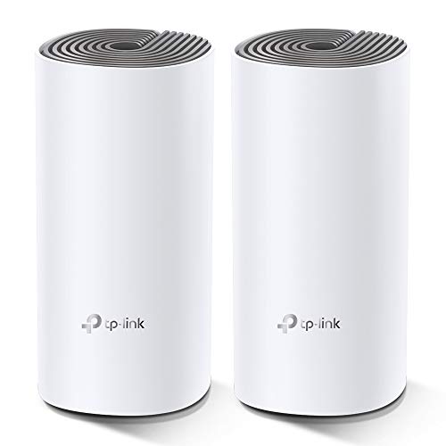 TP-Link Deco Sistema WiFi Mesh (o en malla) para todo el hogar: alcanza hasta 867 Mbps, itinerancia sin interrupciones, cobertura de hasta 2800 pies cuadrados. Funciona con Alexa. (Deco E4 2 Pack)