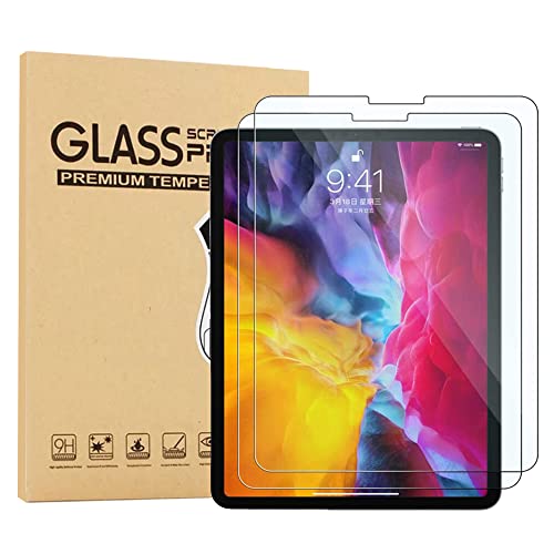 Bluelander 2 Micas Cristal Vidrio Templado para iPad 9, 8 y 7, 10.2" Pulgadas 2021, 2020, 2019, Dureza 9H, Protector de Pantalla Compatible con iPad, 2 Piezas, Bordes Curvos, 99% de Claridad