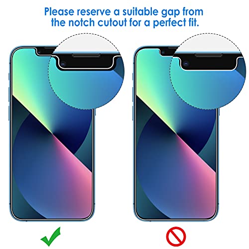 JETech Protector de Pantalla para iPhone 13/13 Pro 6,1 Pulgadas, Mica de Cristal Vidrio Templado, 3 Unidades