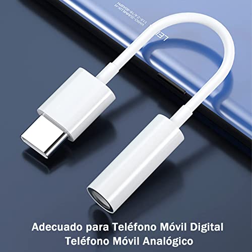 Adaptador USB C a Jack 3,5 mm, Cable USB tipo C a Audio 3,5 mm Chipset DAC USB C HiFi Audio Headphone Adaptador para Huawei Mate 20, Samsung Galaxy S10 S9 S8, Xiaomi, HTC, Motorola, LG, Oneplus