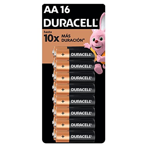 Duracell Copper & Black Pilas Alcalinas AA Pilas Multiusos de 1.5 V Contiene 1 Paquete con 16 Pilas