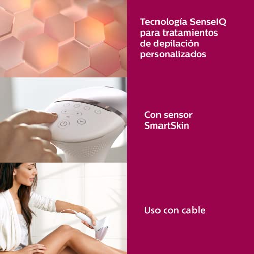 Philips Lumea Prestige Depiladora IPL, Tecnología Sense IQ, Luz Pulsad