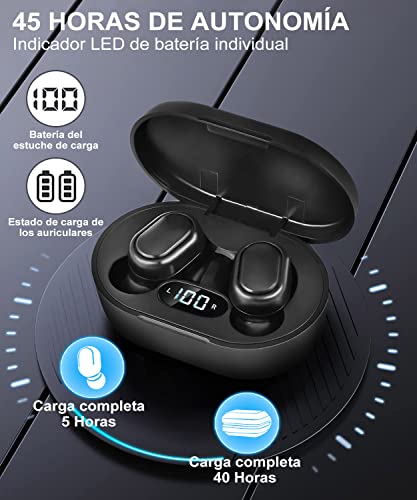 Auricular Bluetooth inalámbrico,Mini Audífonos Inalámbricos con Microfono, Bluetooth Auriculares Agua audifonos a Prueba de táctil,para iPhone Samsung Huawei Xiaomi Laptop para Juegos Escuchar música